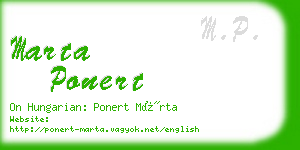 marta ponert business card